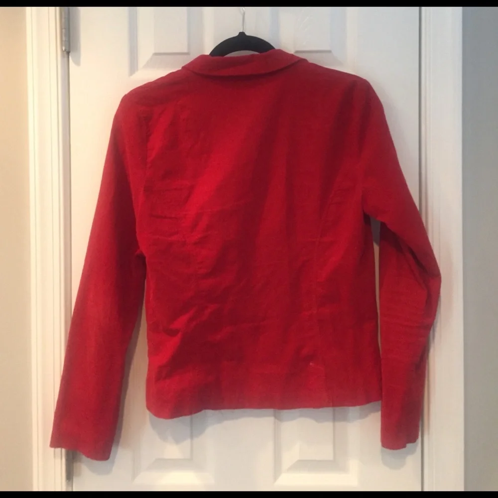 RED corduroy blazer - Picture 3 of 3